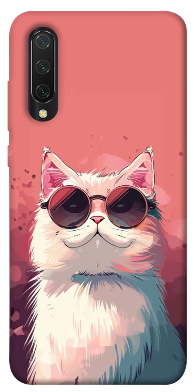 Чехол на Xiaomi Mi CC9 / Mi 9 Lite Сat with glasses фото 1 из 1
