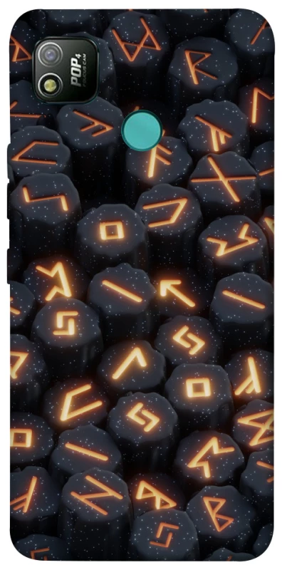 Чехол на TECNO POP 4 Огненые руны фото 1 из 1