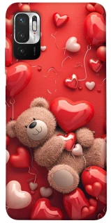 Чехол на Xiaomi Redmi Note 10 5G bear in hearts фото 1 из 1