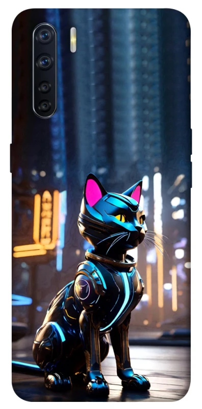 Чехол на Oppo A91 Cyber cat фото 1 из 1