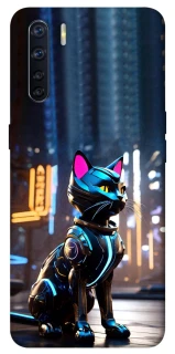 Чехол на Oppo A91 Cyber cat фото 1 из 1