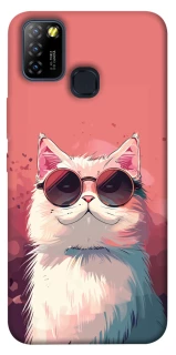 Чохол на Infinix Hot 10 Lite Сat with glasses фото 1 з 1