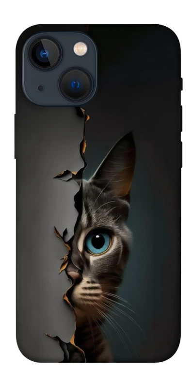 Чехол на Apple iPhone 13 mini (5.4") Кот-подглядыватель v2 фото 1 из 1