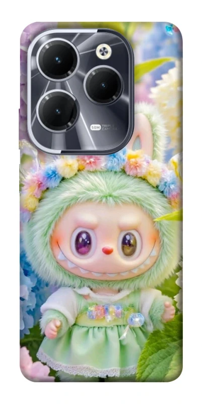 Чохол на Infinix Hot 40 Labubu & Flowers ver.2 фото 1 з 1