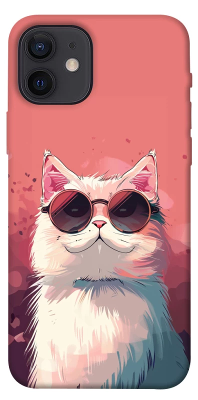 Чехол на Apple iPhone 12 (6.1") Сat with glasses фото 1 из 1