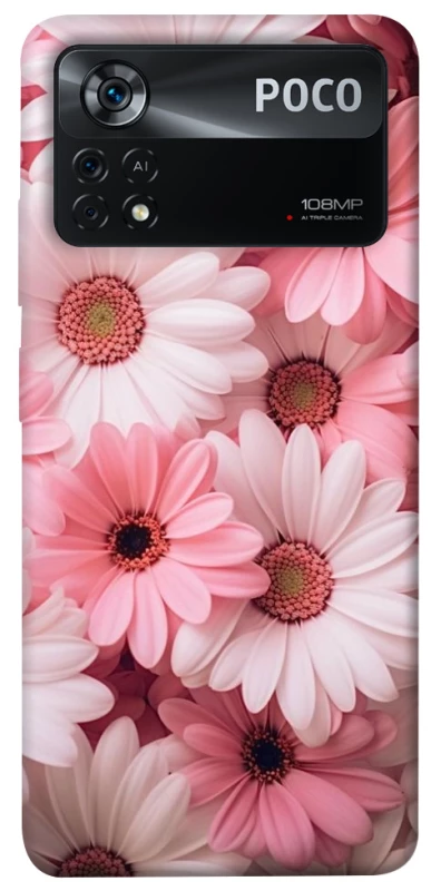 Чехол на Xiaomi Poco X4 Pro 5G Розовые цветы v2 фото 1 из 1