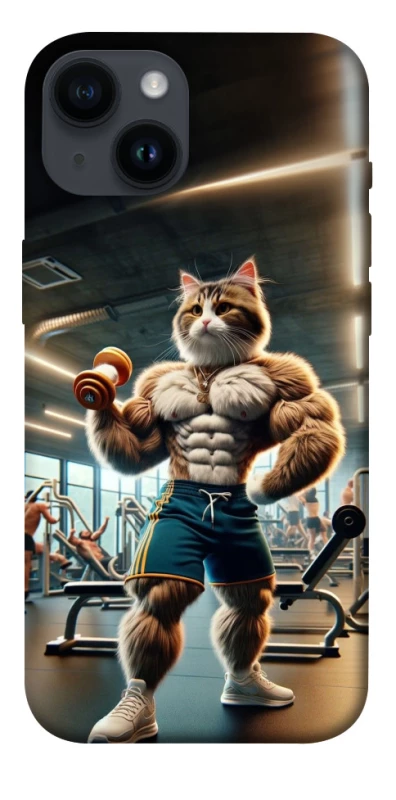 Чехол на Apple iPhone 14 (6.1") Качок кот фото 1 из 1