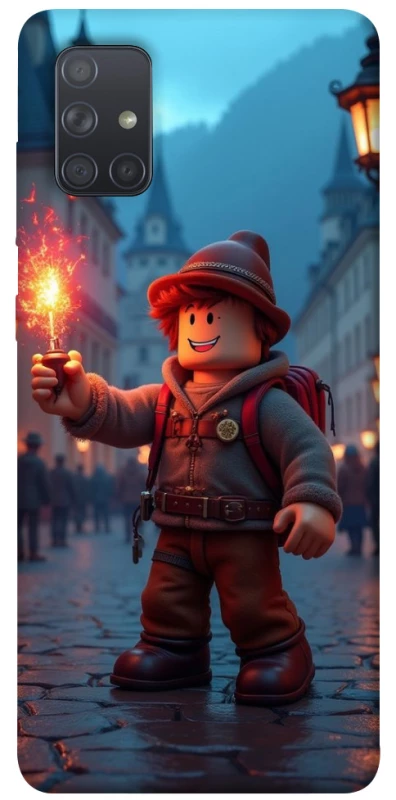 Чохол на Samsung Galaxy A71 Roblox Fire Logo Blue Flames фото 1 з 1