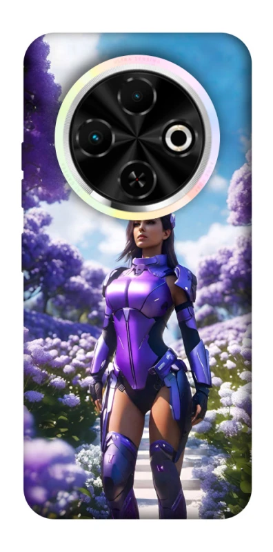 Чехол на TECNO Spark 30C Cyber space girl ver.4 фото 1 из 1