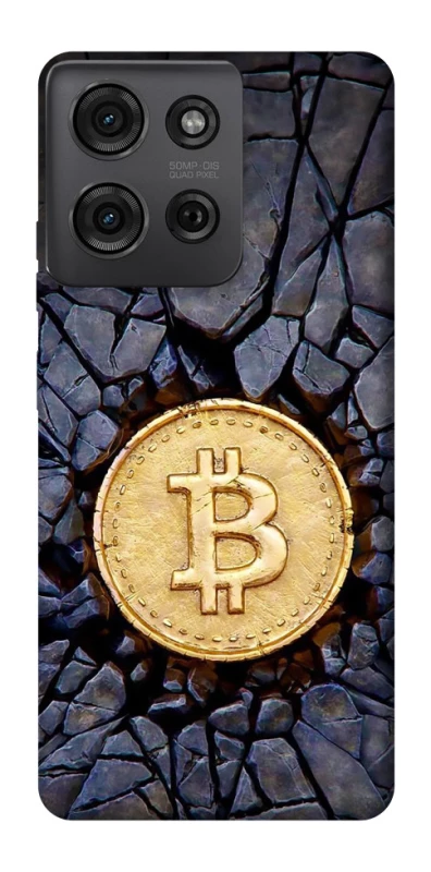 Чохол на Motorola Moto G75 Bitcoin cracks фото 1 з 1