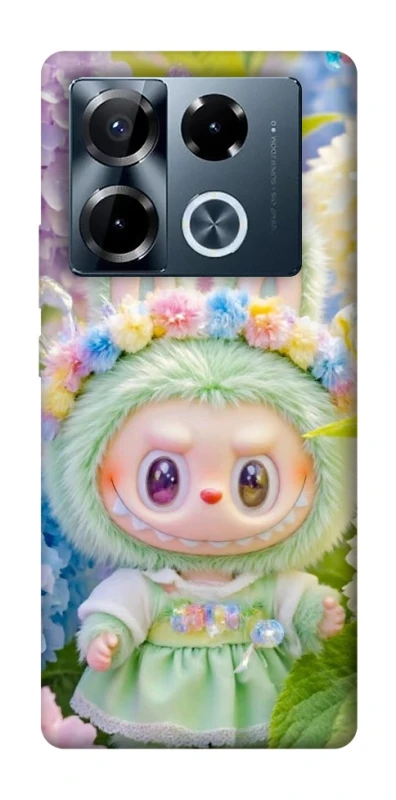 Чохол на Infinix Note 40 Pro 4G Labubu & Flowers ver.2 фото 1 з 1
