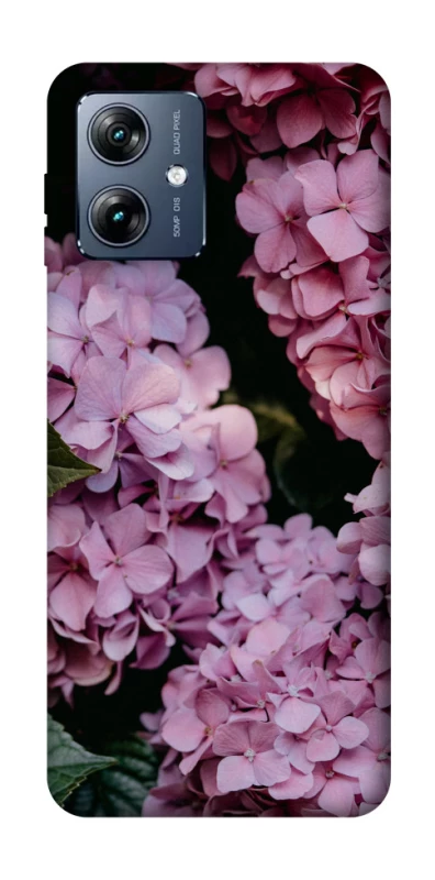 Чохол на Motorola Moto G54 Power Рожеві гартензії фото 1 з 1