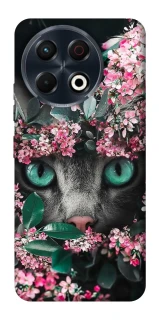 Чохол на TECNO Spark 30 Pro (KL7) Кіт в квітах фото 1 з 1