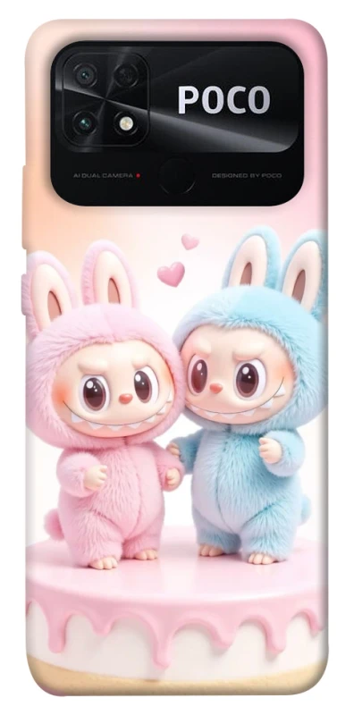 Чехол на Xiaomi Poco C40 Labubu Twins фото 1 из 1