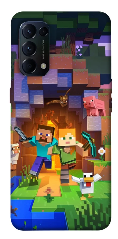 Чохол на Oppo Reno 5 4G Minecraft game фото 1 з 1