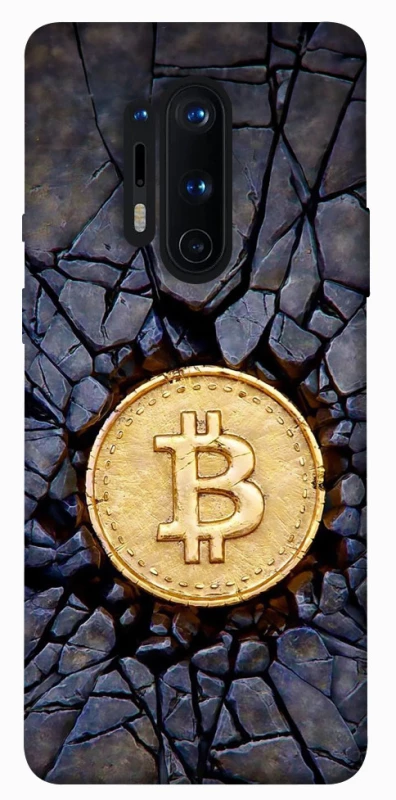 Чохол на OnePlus 8 Pro Bitcoin cracks фото 1 з 1