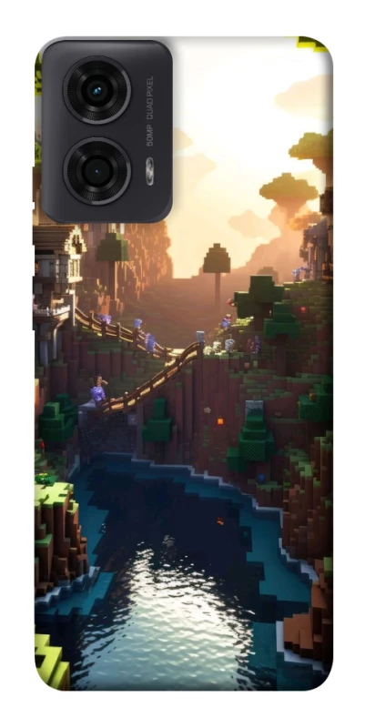 Чохол на Motorola Moto G04 Minecraft sunset фото 1 з 1