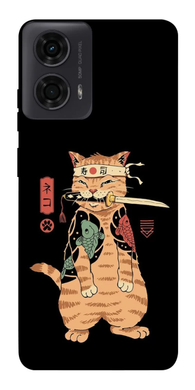 Чохол на Motorola Moto G04 Кіт-самурай фото 1 з 1