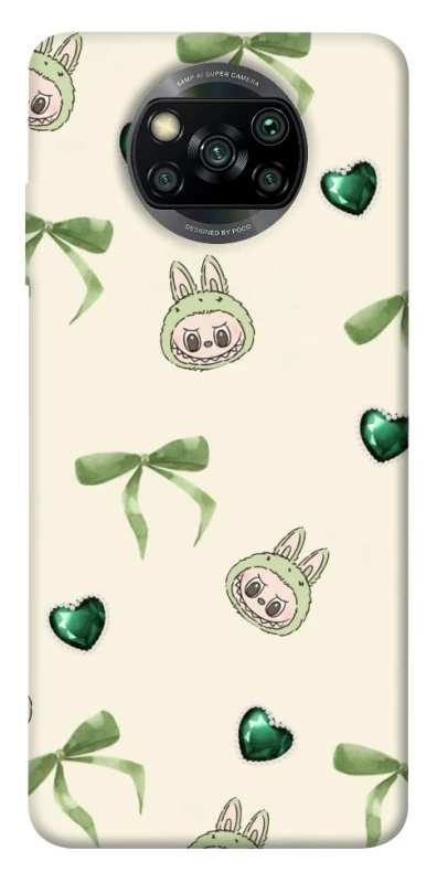 Чохол на Xiaomi Poco X3 NFC / Poco X3 Pro Labubu Green Heart фото 1 з 1