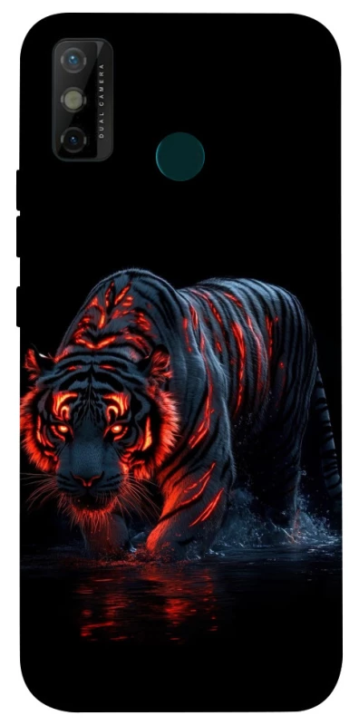 Чохол на TECNO Spark 6 Go fire tiger фото 1 з 1