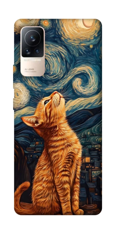 Чохол на Xiaomi Civi 6 van gogh cat фото 1 з 1