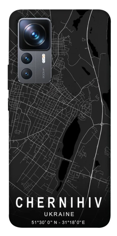 Чохол на Xiaomi 12T / 12T Pro Chernihiv map фото 1 з 1
