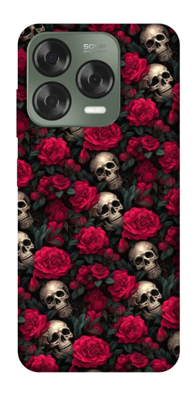 Чохол на ZTE Nubia V70 Design Черепа та рози фото 1 з 1