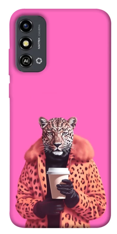 Чехол на ZTE Blade A53 Леопард с кофе фото 1 из 1