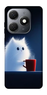 Чехол на TECNO Spark 20 Чехол кот с кофе фото 1 из 1