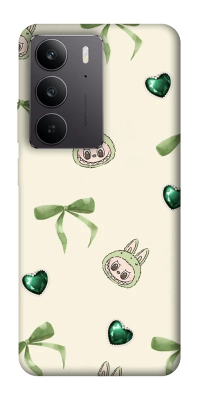 Чехол на Realme C75 Labubu Green Heart фото 1 из 1