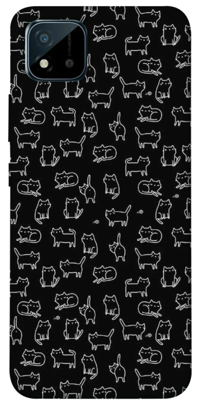 Чохол на Realme C20 Black Cats фото 1 Чохол на Realme C20 Black Cats фото 1 з 1