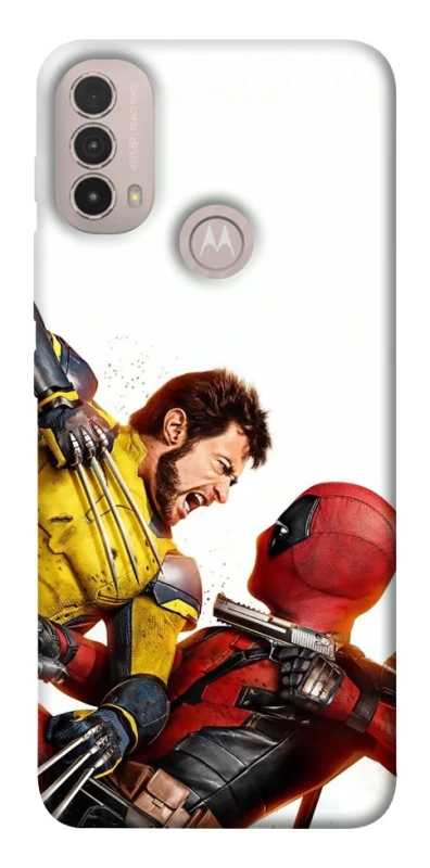 Чехол на Motorola Moto E40 Deadpool and Wolverine фото 1 из 1