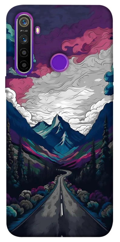Чехол на Realme 5 Нарисованные горы фото 1 из 1
