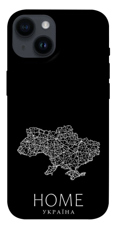 Чохол на Apple iPhone 14 (6.1") Ukraine black map фото 1 з 1
