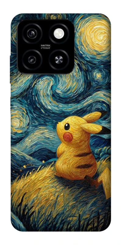 Чохол на ZTE Blade A55 4G Pikachu and Van Gogh фото 1 з 1