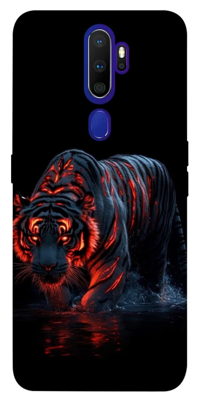 Чохол на Oppo A5 (2020) / Oppo A9 (2020) fire tiger фото 1 з 1