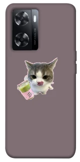 Чохол на Oppo A57s cat matcha фото 1 з 1