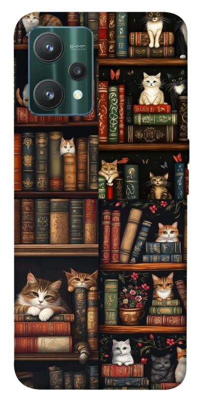 Чехол на Realme 9 Pro Cats & Books фото 1 из 1