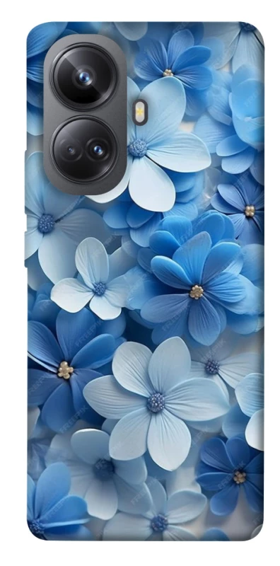 Чехол на Realme 10 Pro+ Синие цветы фото 1 из 1