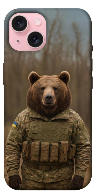Чехол на Apple iPhone 15 (6.1") Медведь защитник фото 1 из 1