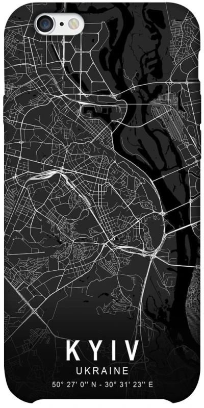 Чехол на Apple iPhone 6/6s plus (5.5") Kyiv map фото 1 из 1