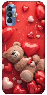 Чехол на TECNO Spark 8P bear in hearts фото 1 из 1