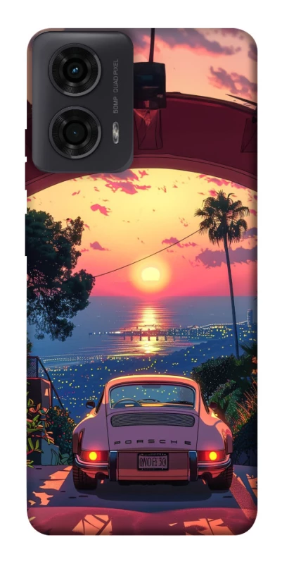 Чохол на Motorola Moto G24 Porsche at sunset фото 1 з 1