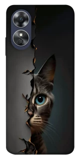 Чехол на Oppo A17 Кот-подглядыватель v2 фото 1 из 1