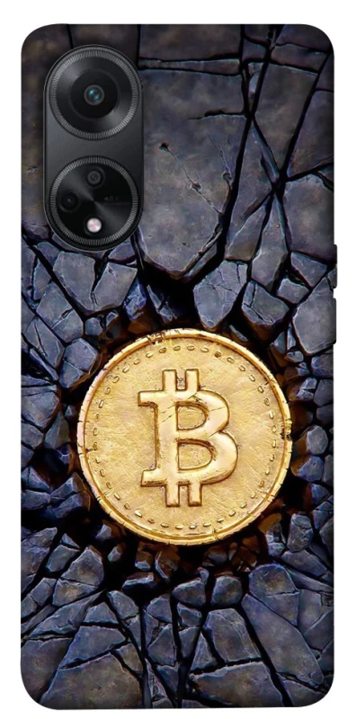 Чохол на Oppo A98 Bitcoin cracks фото 1 з 1