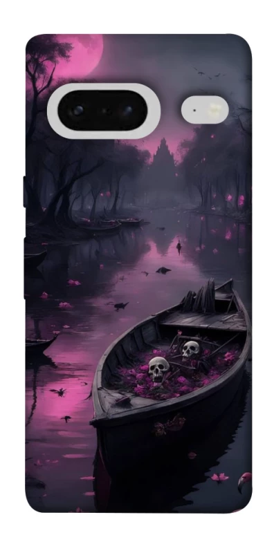 Чохол на Google Pixel 7 Boat and flamingo фото 1 з 1