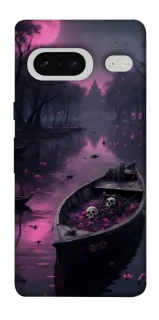 Чехол на Google Pixel 7 Boat and flamingo фото 1 из 1