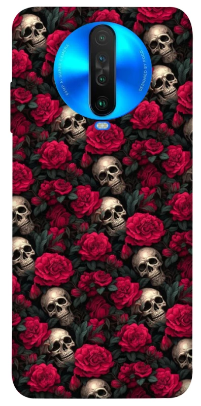Чохол на Xiaomi Poco X2 Черепа та рози фото 1 з 1
