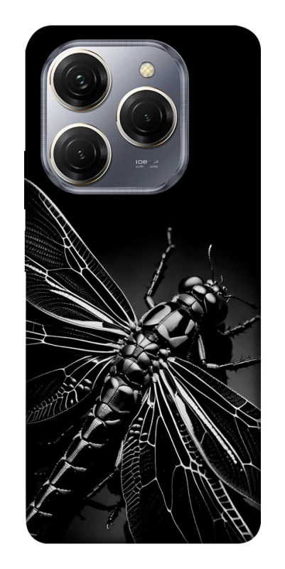 Чехол на TECNO Spark 20 Pro Black dragonfly фото 1 из 1