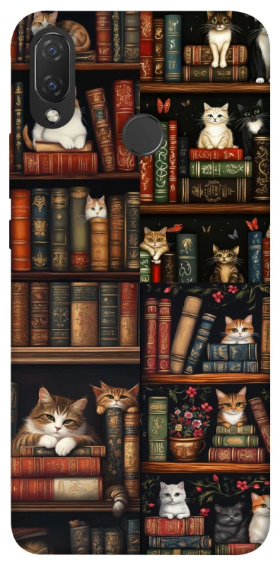 Чохол на Huawei P Smart+ (nova 3i) Cats & Books фото 1 з 1